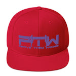 Prove Them Wrong Snapback Hat With Purple Logo (Multiple Hat Colors/Embroidered)