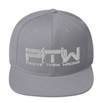 Prove Them Wrong Snapback Hat With White Logo (Multiple Hat Colors/Embroidered)