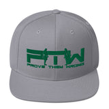 Prove Them Wrong Snapback Hat With Green Logo (Multiple Hat Colors/Embroidered)