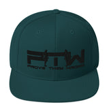 Prove Them Wrong Snapback Hat With Black Logo (Multiple Hat Colors/Embroidered)