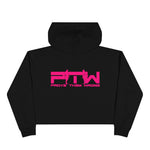 Prove Them Wrong Crop Top Hoodie With Hot Pink Logo (Multiple Hoodie Colors Non/Embroidered)