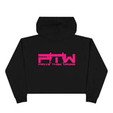 Prove Them Wrong Crop Top Hoodie With Hot Pink Logo (Multiple Hoodie Colors Non/Embroidered)