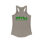 Prove Them Wrong Women's Tank Top With Green Logo (Multiple Tank Colors/Non Embroidered)