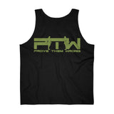 Prove Them Wrong Tank Top With Olive Green Logo (Multiple Tank Colors/Non Embroidered)