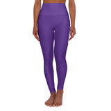 Purple Prove Them Wrong High Waisted Leggings With White Logo (Non Embroidered)