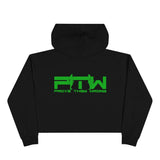 Prove Them Wrong Crop Top Hoodie With Light Green Logo (Multiple Hoodie Colors Non/Embroidered)