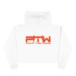 Prove Them Wrong Crop Top Hoodie With Orange Logo (Multiple Hoodie Colors Non/Embroidered)