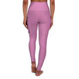 Pink Prove Them Wrong High Waisted Leggings With Black Logo (Non Embroidered)