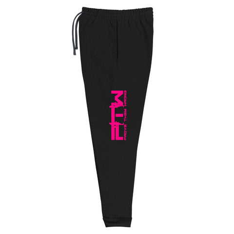 Prove Them Wrong Joggers With Hot Pink Logo (Multiple Jogger Colors/Non Embroidered)